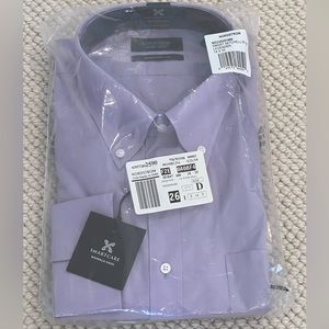 NWT NIB Nordstrom Smartcarr dress shirt 18-35 in lavender